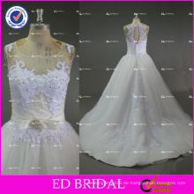 ED Braut echte Probe Ballkleid Elfenbein Tüll Organza Brautkleider China